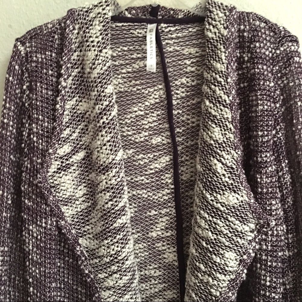 Fabletics purple & white Moscow wrap cardigan S - Picture 5 of 9